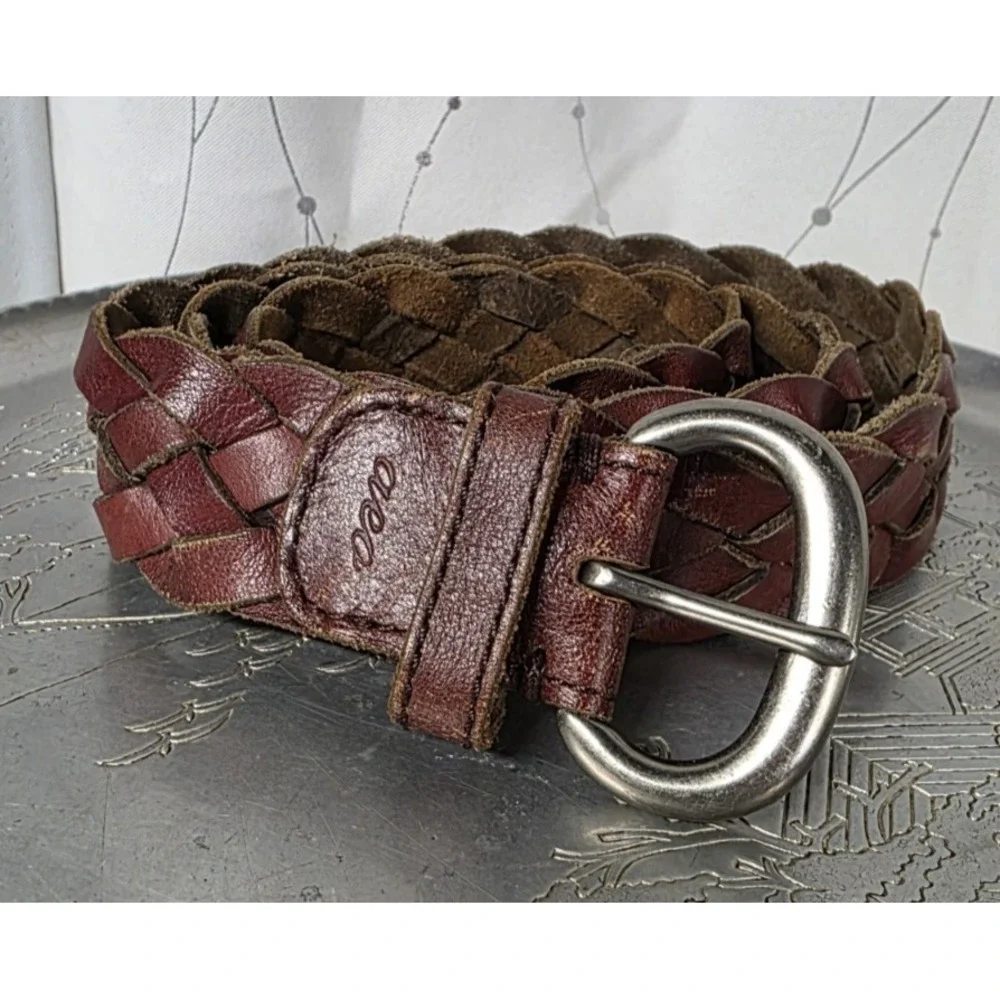 American Eagle Outfitters AEO Mens‎ Braided Guenuine Leather Belt 36-40 Western